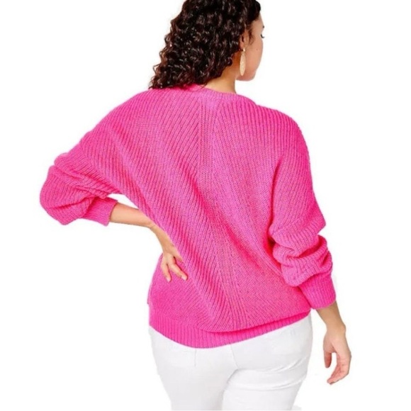 Lilly Pulitzer Kasmina Sweater - Pink Isle - Size M - Picture 3 of 14
